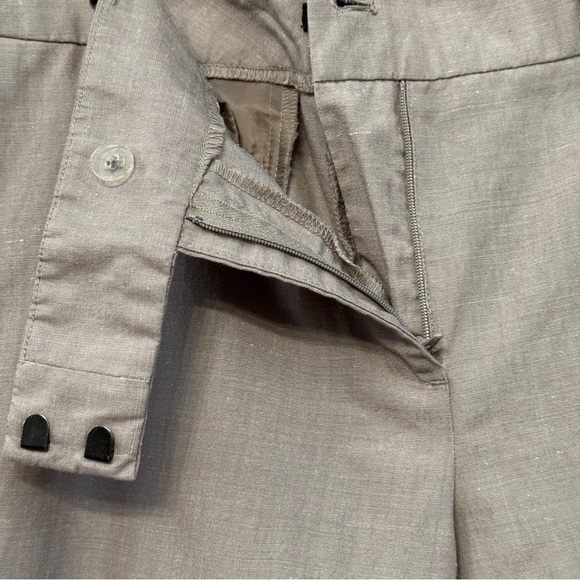 Ann Taylor Curvy Beige Linen Blend Wide Leg Dress Pants Size 10 - Picture 3 of 6